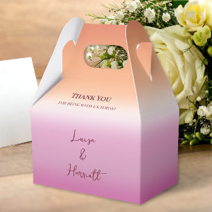 Lesbian Wedding Pride Flag Gradient Thank You Favour Box