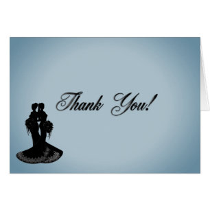 Lesbian Wedding Thank You Card Blank Inside