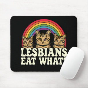 Lesbians Eat What Vintage LGBT Pride Month Meme Mouse Pad