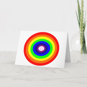 Lesbians Round Rainbow Greeting Card