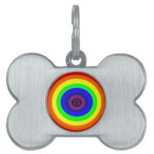Lesbians Round Rainbow Pet Tag