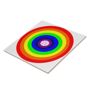 Lesbians Round Rainbow Tile