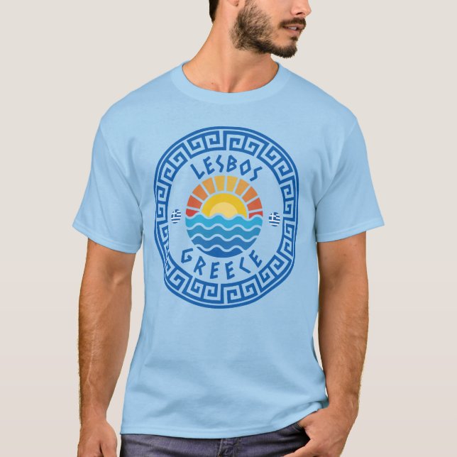 Lesbos Island, Greece - Light Blue Men's T-Shirt (Front)