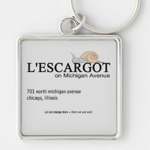 L'ESCARGOT Restaurant on Michigan Avenue, Chicago, Key Ring