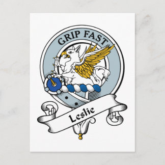 Leslie Clan Badge Postcard