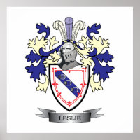 Leslie Family Crest Coat of Arms