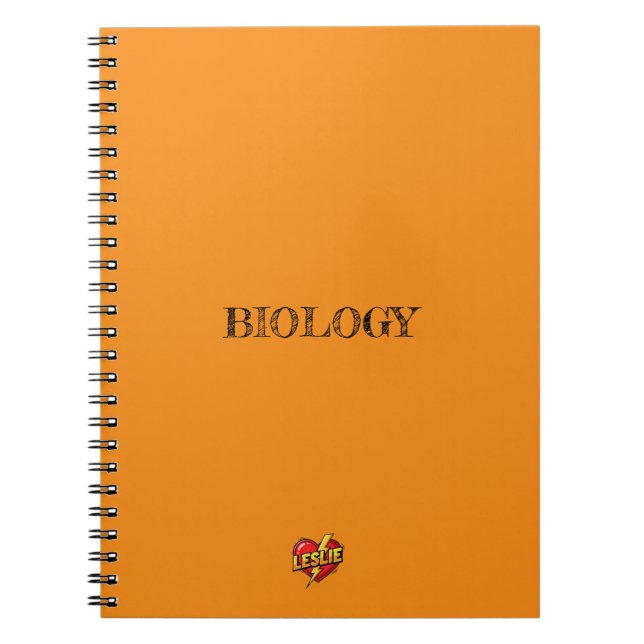 Leslie Heart Orange Notebook (Front)