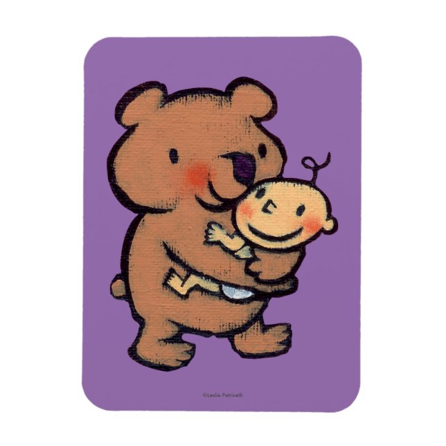 Leslie Patricelli Big Brown Bear Hug Magnet (Vertical)