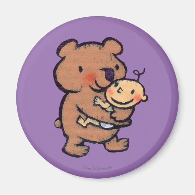 Leslie Patricelli Big Brown Bear Hug Magnet (Front)