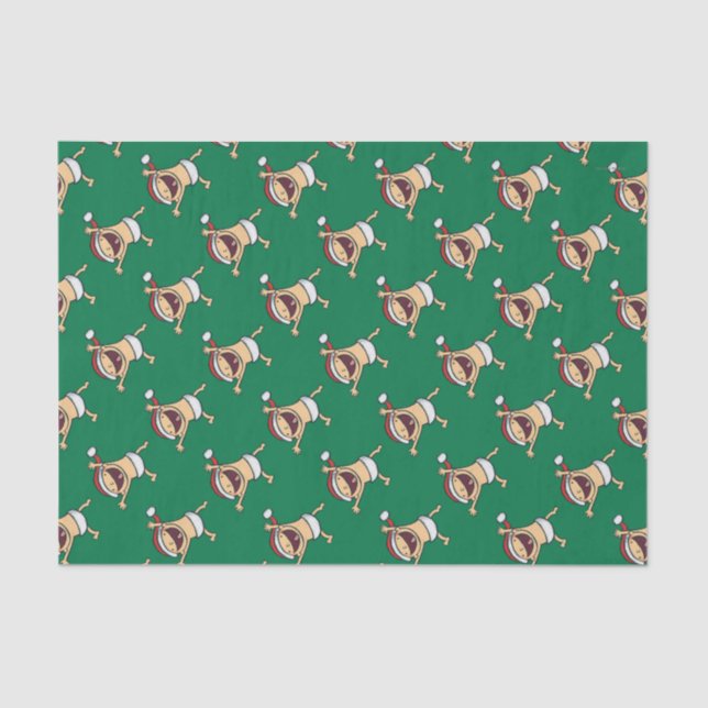 Leslie Patricelli's Baby Dancing In Santa Hat Tissue Paper (Front)