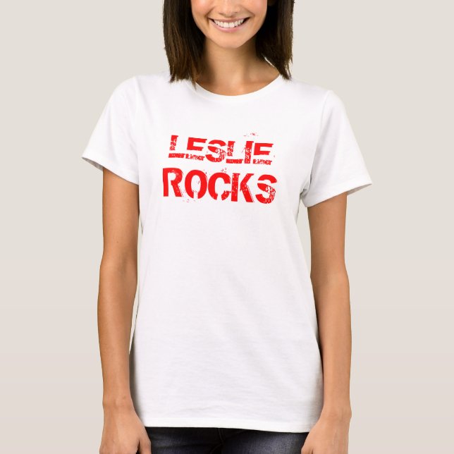 LESLIE, ROCKS Tee Shirts (Front)