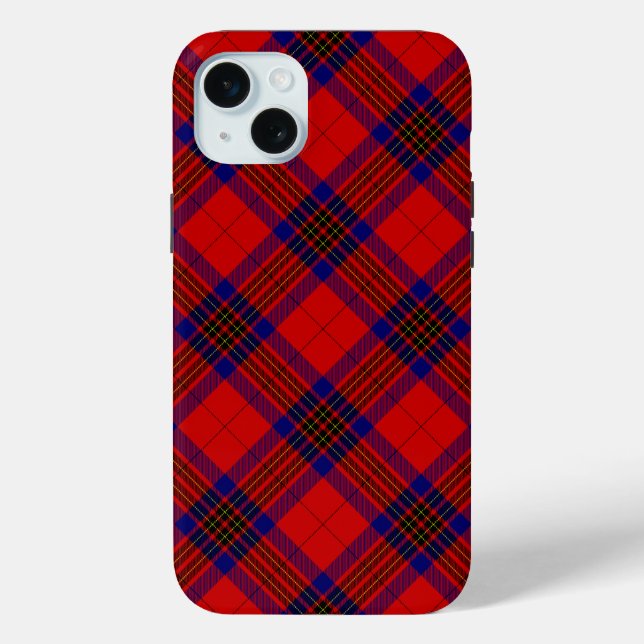 Leslie tartan red blue purple plaid Case-Mate iPhone case (Back)