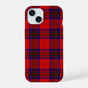 Leslie tartan red blue purple plaid iPhone 15 case