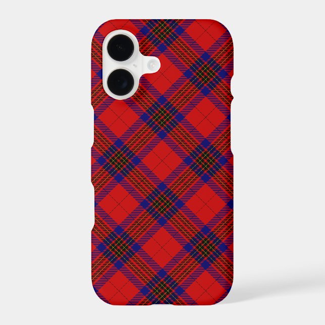 Leslie tartan red blue purple plaid iPhone case (Back)
