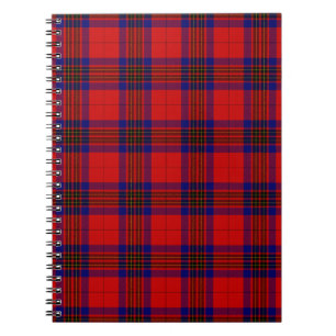 Leslie tartan red blue purple plaid spiral notebook
