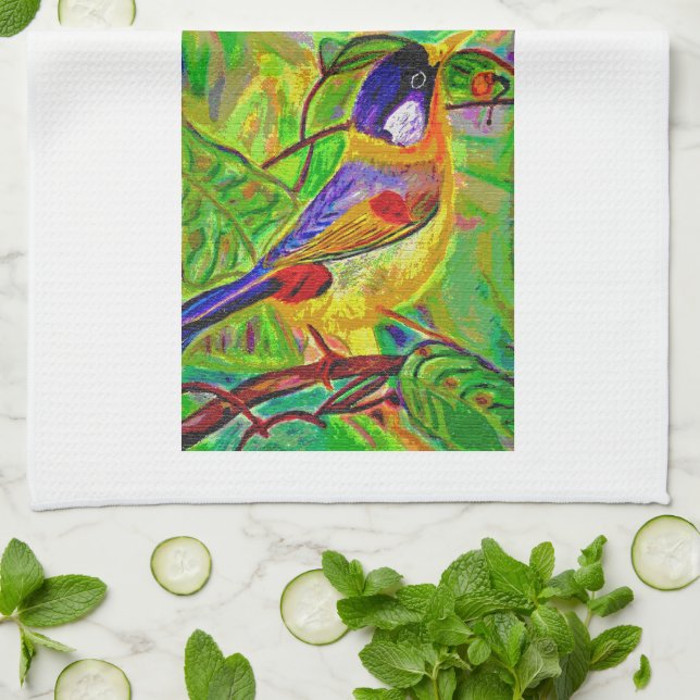 Leslie's Bird Tea Towel (Folded)