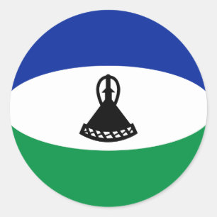 Lesotho Fisheye Flag Sticker