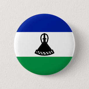 Lesotho Flag 6 Cm Round Badge