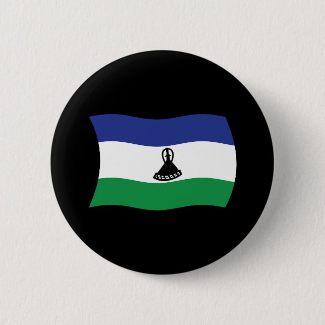 Lesotho Flag Button (Front)