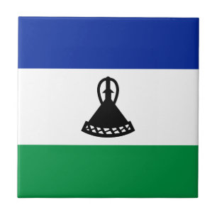 Lesotho Flag Ceramic Tile