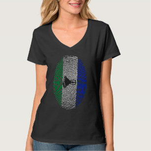 Lesotho Flag Dna Fingerprint Men Women Kids 1 T-Shirt
