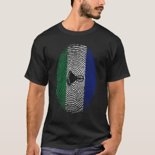 Lesotho Flag Dna Fingerprint Men Women Kids 1 T-Shirt