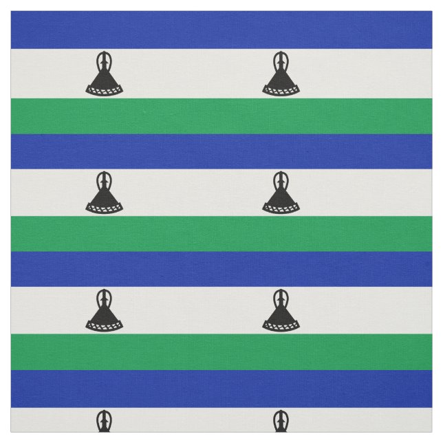 Lesotho Flag Fabric (Swatch)