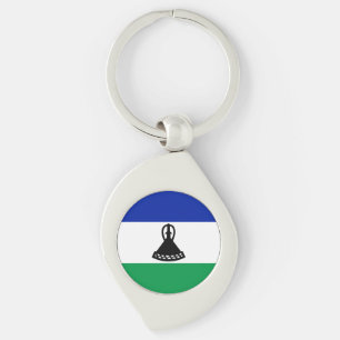 Lesotho Flag Key Ring