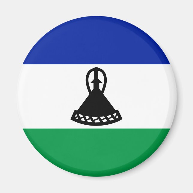 Lesotho Flag Magnet (Front)