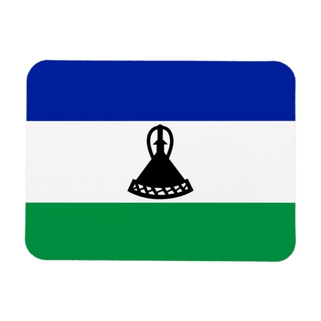 Lesotho Flag Magnet (Horizontal)