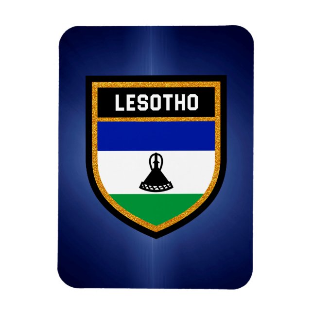 Lesotho Flag Magnet (Vertical)
