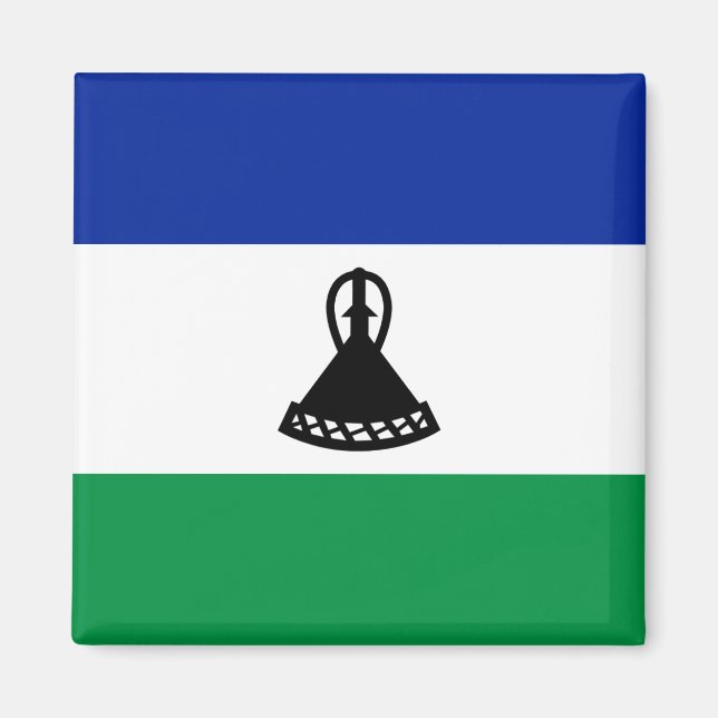 Lesotho Flag Magnet (Front)