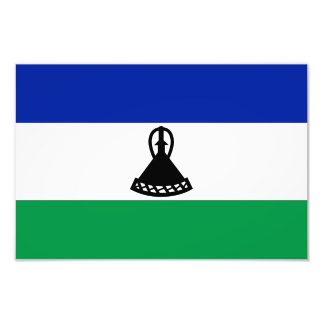 Lesotho Flag Photo Print (Front)