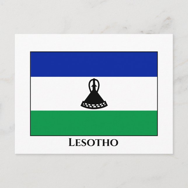 Lesotho Flag Postcard (Front)
