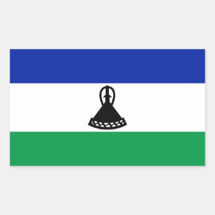 Lesotho Flag Rectangular Sticker