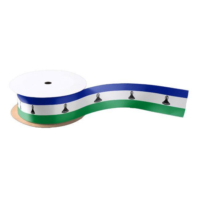 Lesotho Flag Satin Ribbon (Spool)