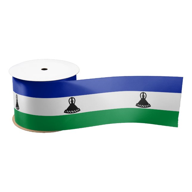 Lesotho Flag Satin Ribbon (Spool)