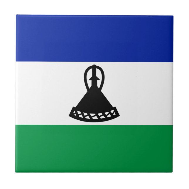 Lesotho Flag Tile (Front)