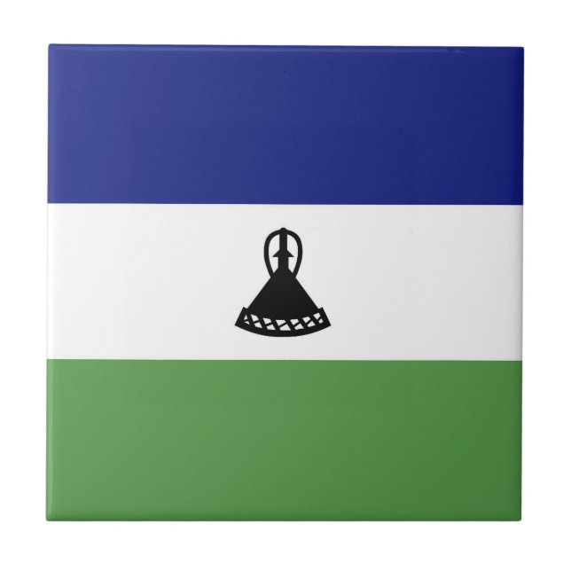 Lesotho flag tile (Front)