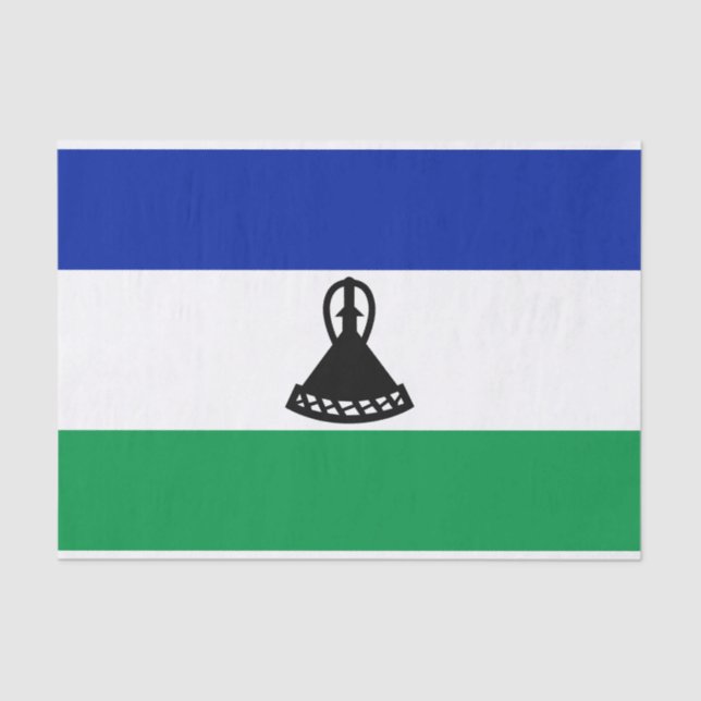 Lesotho Flag Tissue Paper (Front)