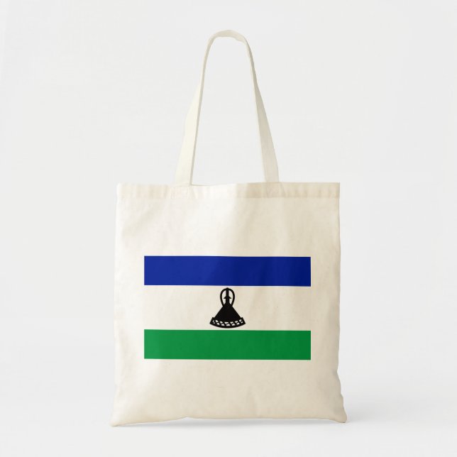 Lesotho Flag Tote Bag (Front)