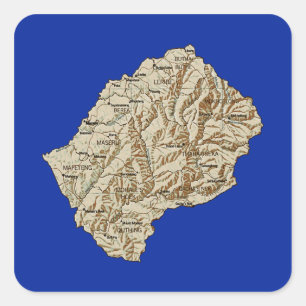 Lesotho Map Sticker