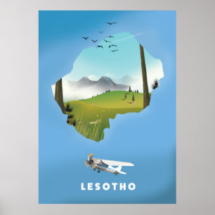 Lesotho South Africa Ski poster