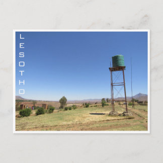 lesotho water tank postcard