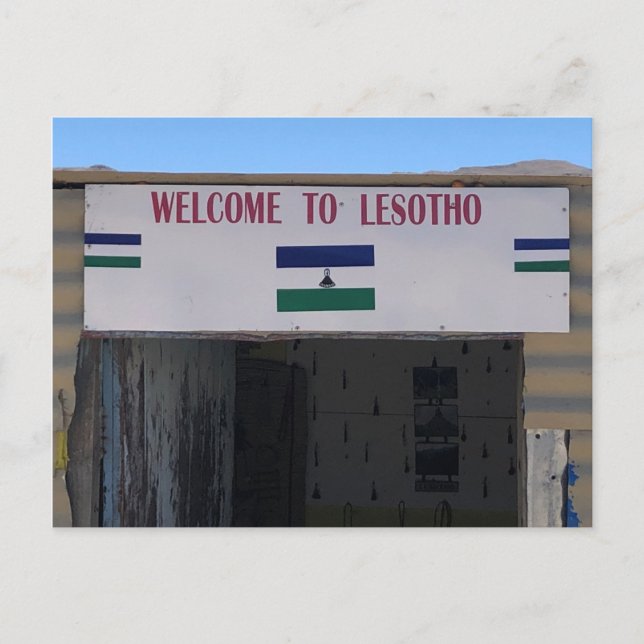 lesotho welcome postcard (Front)