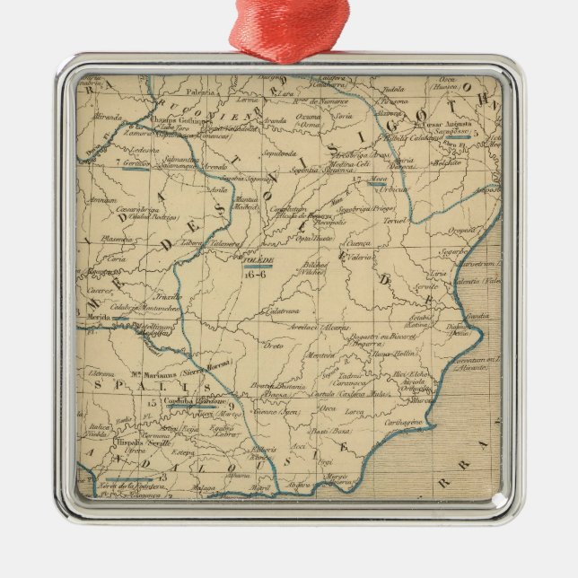 L'Espagne 585 a 756 Metal Tree Decoration (Front)