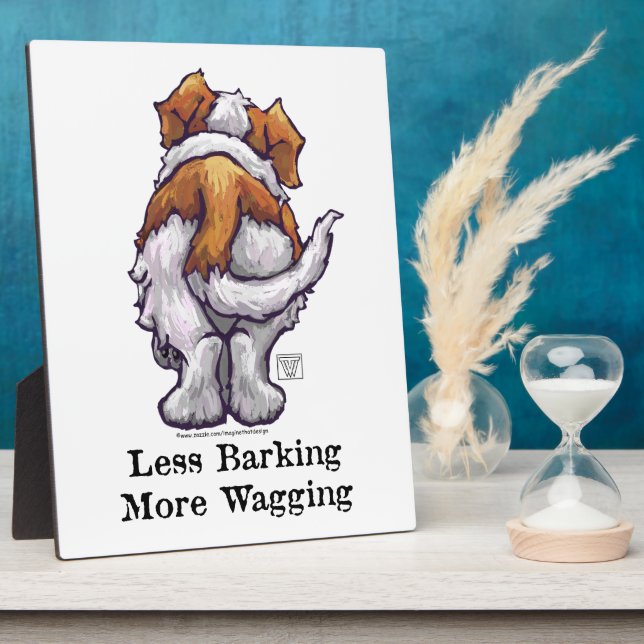 Less Barking, More Wagging Plaque (Side)