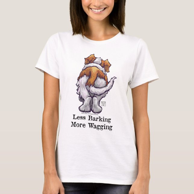 Less Barking, More Wagging T-Shirt (Front)