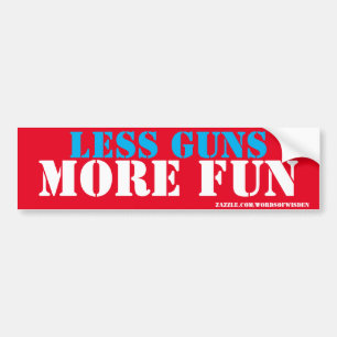 less guns more fun bumper sticker