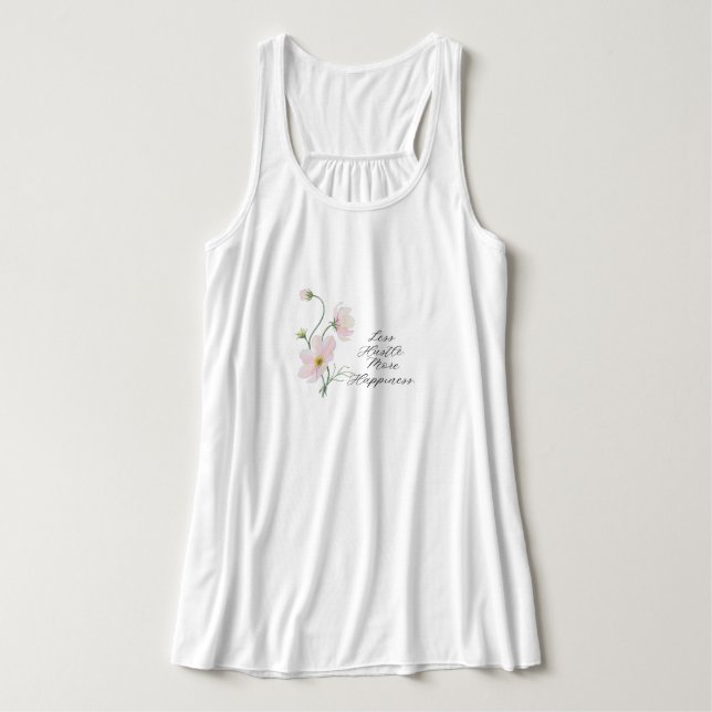 Less Hustle. More Happiness. | Mental Wellness  Singlet (Design Front)